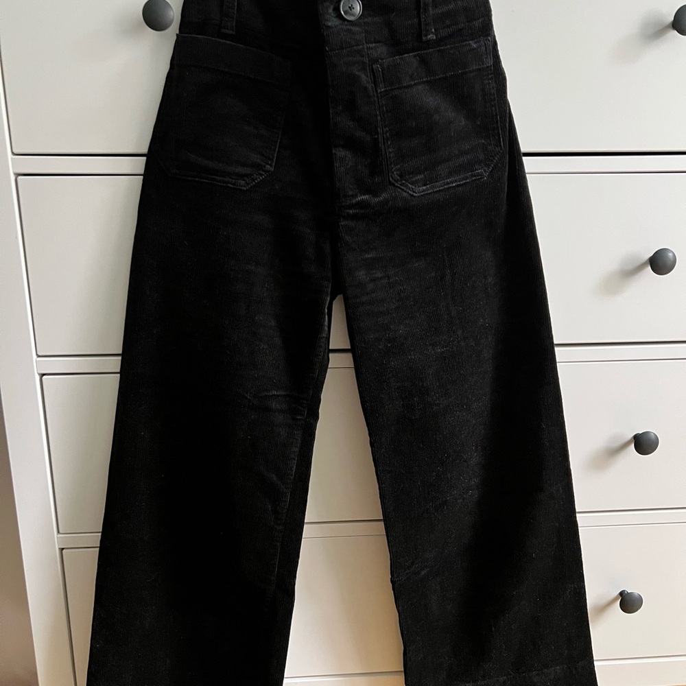 Anthropologie Colette Cropped Wide-Leg Corduroy Pants